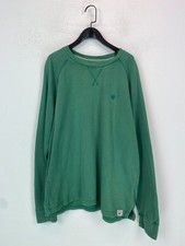 Fat Face Green Plain Sweatshirt Cotton Pullover Crew Neck Embroidered Logo L