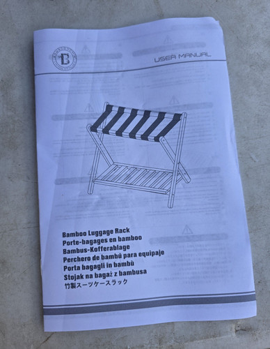 Bamboo folding luggage rack - luggage,