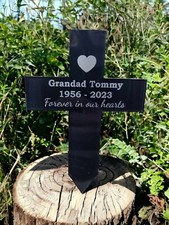 Grave Marker In Loving Memory Gift memorial Plaque small cross Personalised