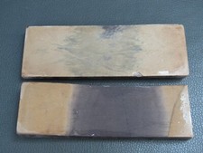 2 Belgian Coticule sharpening water razor hone stones