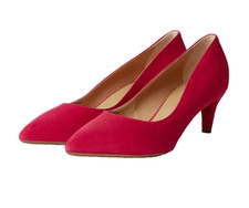 HOBBS Polly Suede Kitten Heel Court Shoes Raspberry UK 8 EU 41 RRP £149