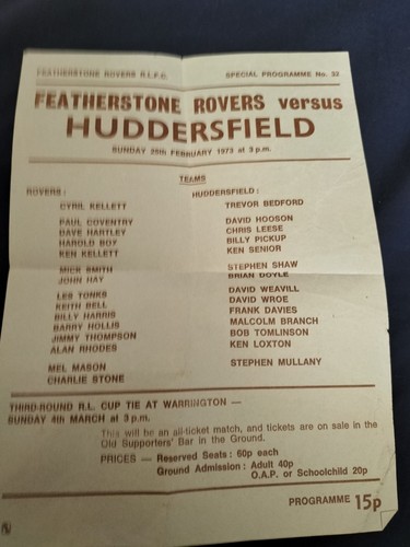 Featherstone rovers - rovers, v