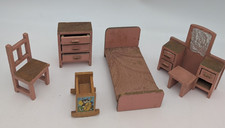 Vintage pink wooden dolls - pink,
