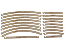 Track Laying Templates - 8 various radius + straight OO Gauge tool guide plywood