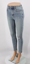 KSUBI HI N WASTED WOMENS JEANS REKONIZE RIPPED SIZE 26 BLUE RRP £165 AD