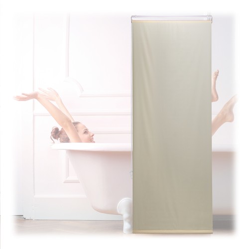 Bathroom roller blind shower