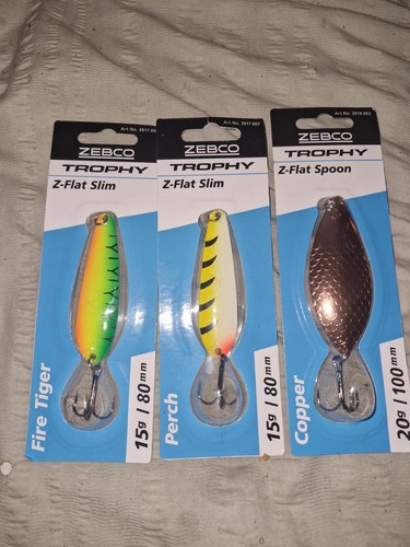Joblot zebco flat spoons - joblot,