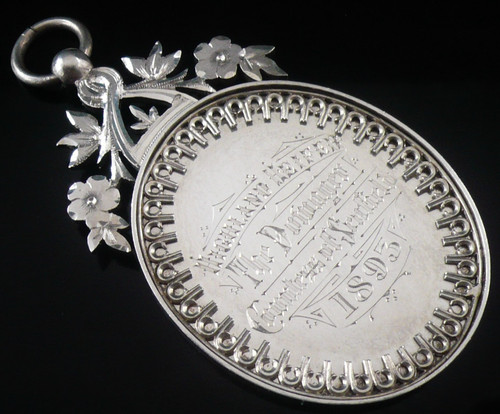 Sterling silver farming medal - silver,