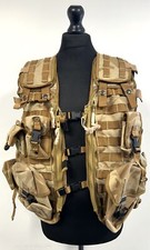 British Military Issue Desert DPM MOLLE Tactical Load Webbing Vest with Pouches