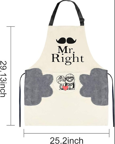 Right apron pinny with - mr,