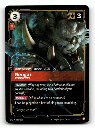 Rengar pouncing - rengar,, (rare)