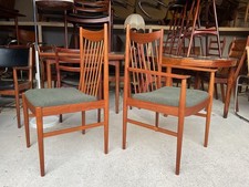Set Of 6 Teak Danish Dining Chairs Model 422 By Arne Vodder For Sibast  1960