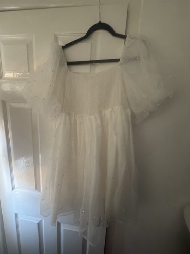 White silk many gown - white,