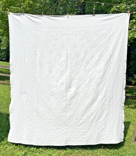 Vintage white demask - vintage, linen