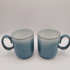 Denby Azure Mugs 2 Double Dip