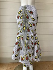 A Fabulous African Inspired Bold Print Fishtail Maxi Skirt Size 8