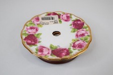Royal Albert Old English Rose Oil Lamp Base 6 3/8" Dia - FREE USA SHIPPING