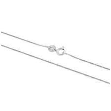 9ct White Gold Box Chain 16 -