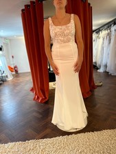 Square neck floral wedding