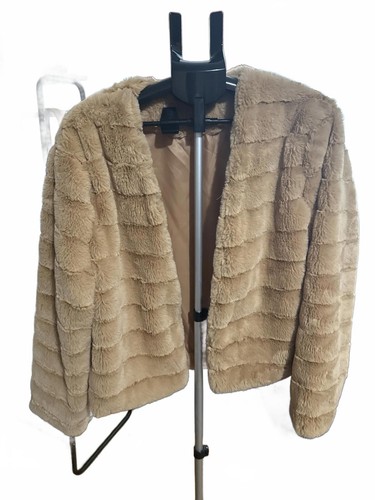 Tan faux fur jacket - fur,