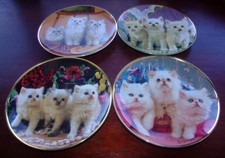 Four Franklin Mint Cat/Kitten