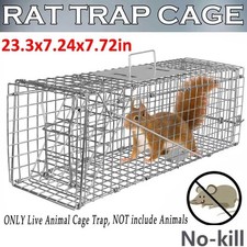 24" Extra Large Animal Trap Cage Humane Live Catcher Possum Fox Rabbit Rat Cat