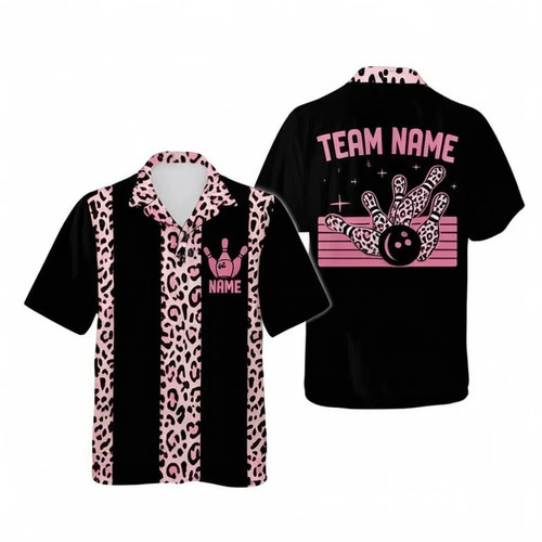 Personalized leopard bowling - leopard,