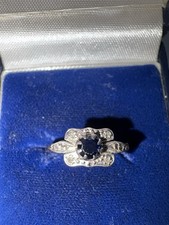 18ct Gold Sapphire Art Deco