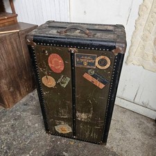 Vintage Metal Wardrobe Trunk