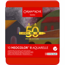 Caran d'Ache Neocolor II 50th Special Edition Dark Tin 10 Water Soluble Pastels