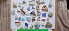 34 PIECES GENUINE VINTAGE SEA GLASS SEA POTTERY FROM THE NORTH EAST COAST