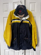 Trespass vintage technical jacket waterproof sailing coat yellow navy size Large