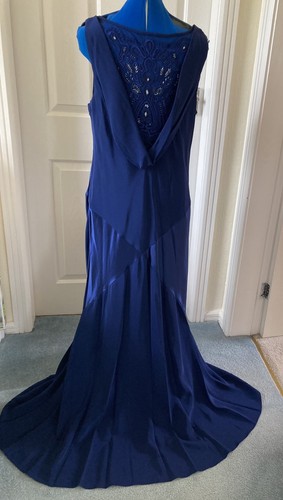 Navy blue satin - navy, prom