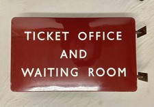 Enamel Sign Railway  Ticket