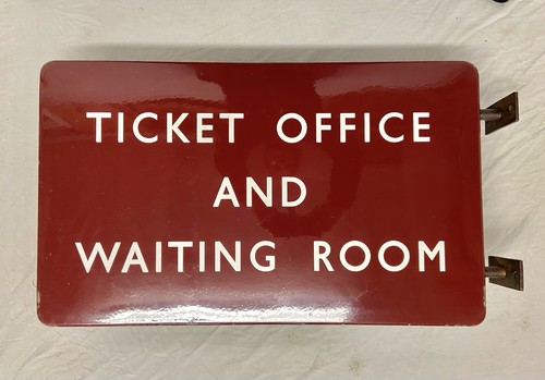 Enamel sign railway ticket - enamel,
