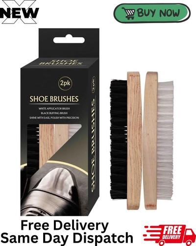 Elegant wooden shoe brush set - shoe,