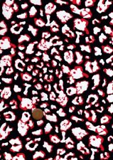 100% Cotton Lawn Fabric Abstract Animal Print Black Red White Patchwork Craft