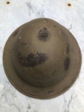 WW2 BRITISH BRODIE COMBAT ARMY HELMET COMPLETE WITH LINER AND CHINSTRAP