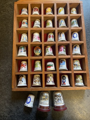 Bone china thimbles collection - bone,