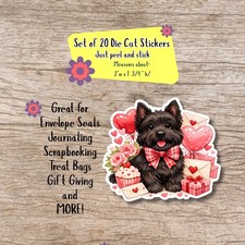 Scottie Dog Valentine Stickers