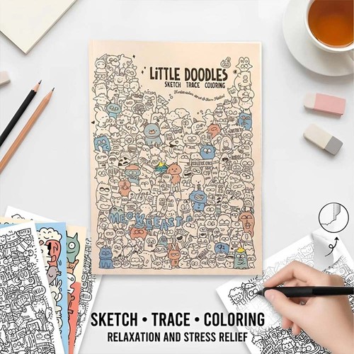 Doodle art colouring book - colouring,