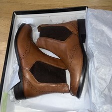 Dune Tan Leather 511 Parks Chelsea Boots BNIB SIZE 5