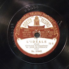 John McCormack RARE 78rpm! "Parted" and "L'ideale" ODEON 57608/57642 PLAYS GREAT