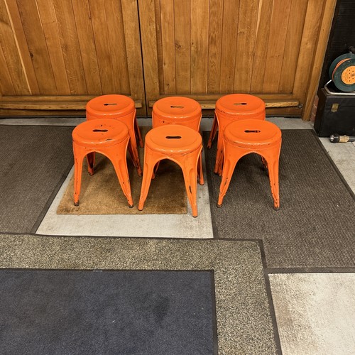 Vintage reclaimed metal stools - metal,