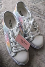 Juicy Couture Cambria Rainbow Glitter Sparkly Trainers Sneakers Shoes UK Size 5
