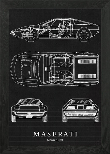 Maserati merak 1973 framed - maserati,