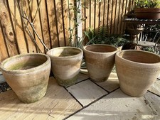 Set Of Four Large Terracotta Garden Pots