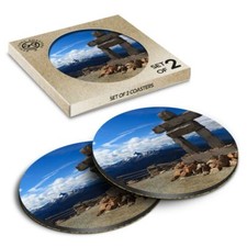 2 x Boxed Round Coasters -