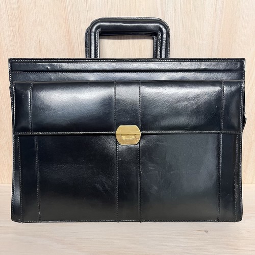 Vintage leather briefcase - leather,