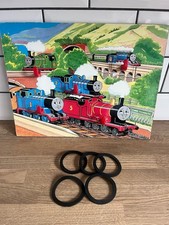 Rare Vintage Thomas The Tank Engine Hoopla Hoop Game Wooden Rubber Hoops